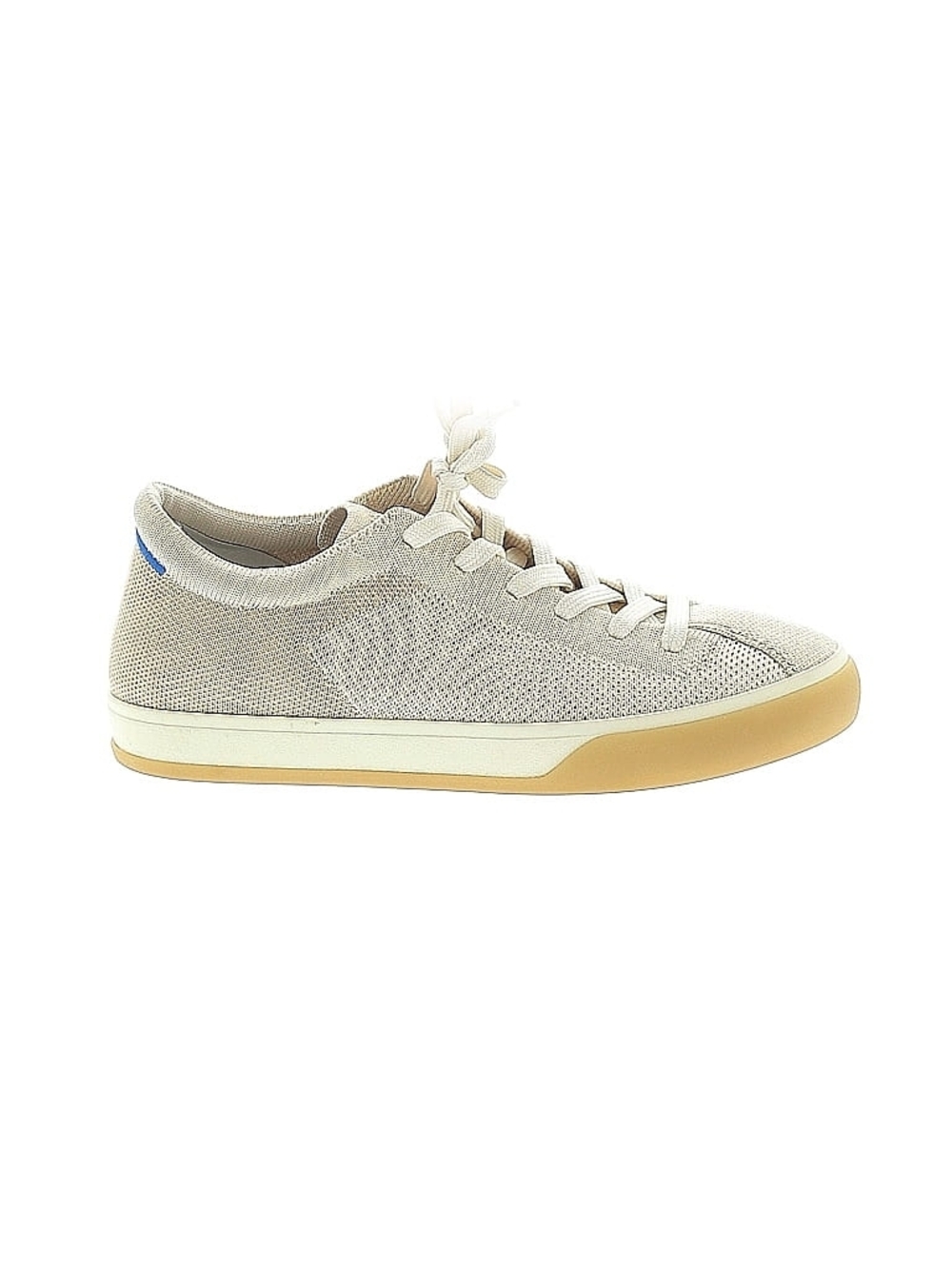 Rothy's Casual Low-Top Knit Sneaker in Light Beige with Gum Sole Size 6.5